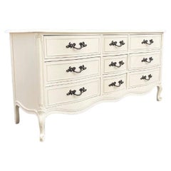 Newly Refinished Vintage French Provincial Style Cream Painted Dresser by Drexel