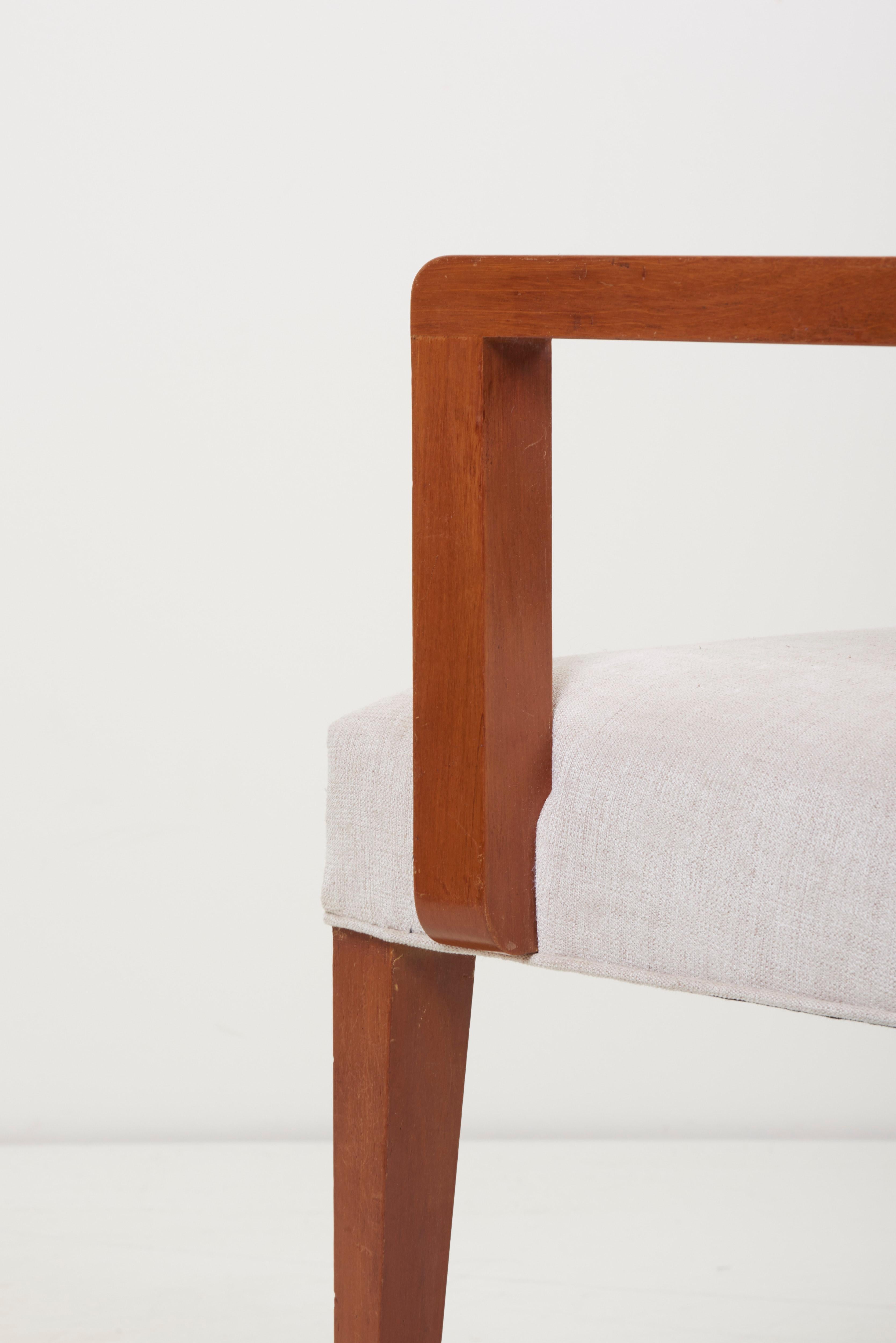 Newly Restored Set of 8 Lattice Back Dining Chairs Attributed to Paul T. Frankl 4