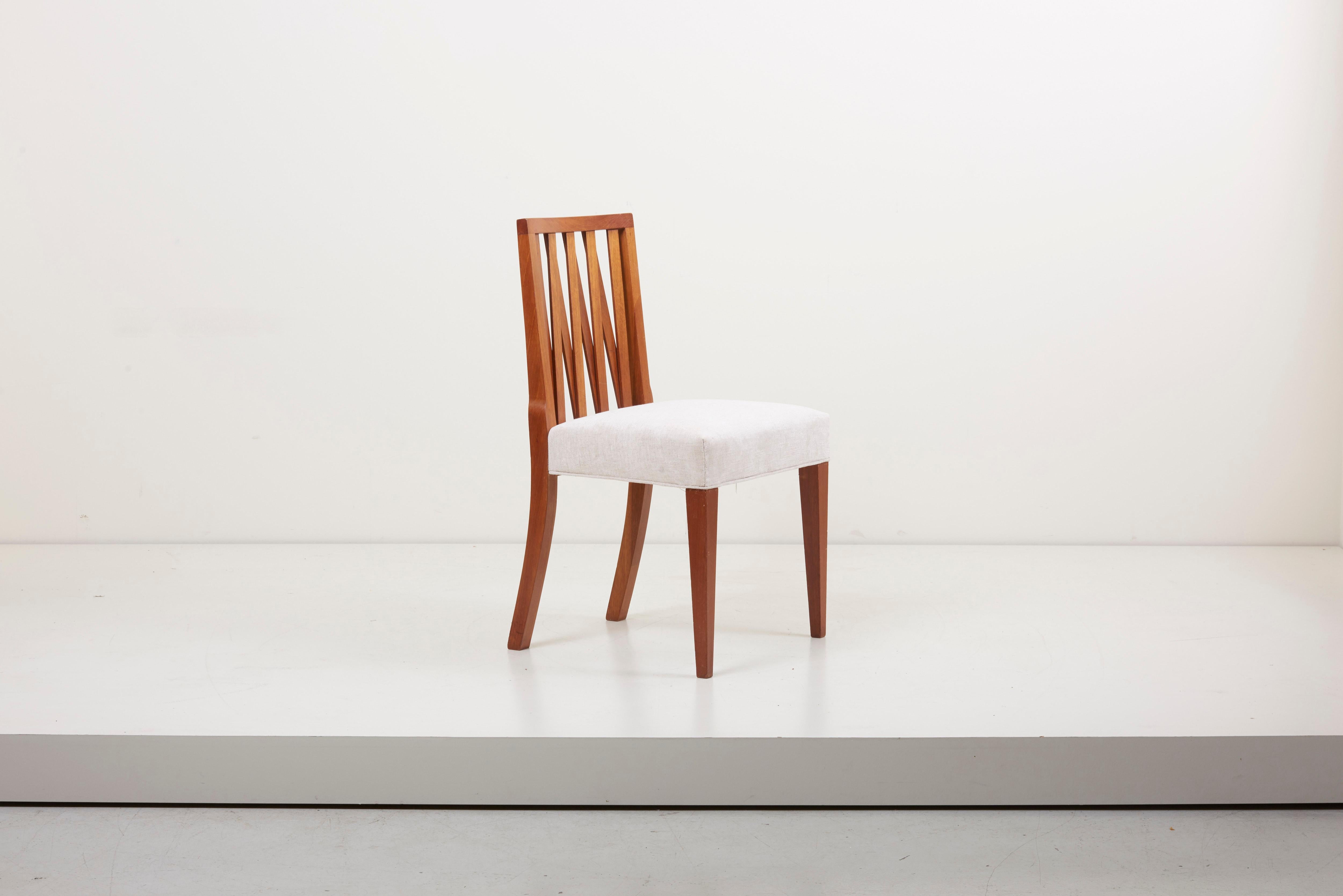 Newly Restored Set of 8 Lattice Back Dining Chairs Attributed to Paul T. Frankl 10