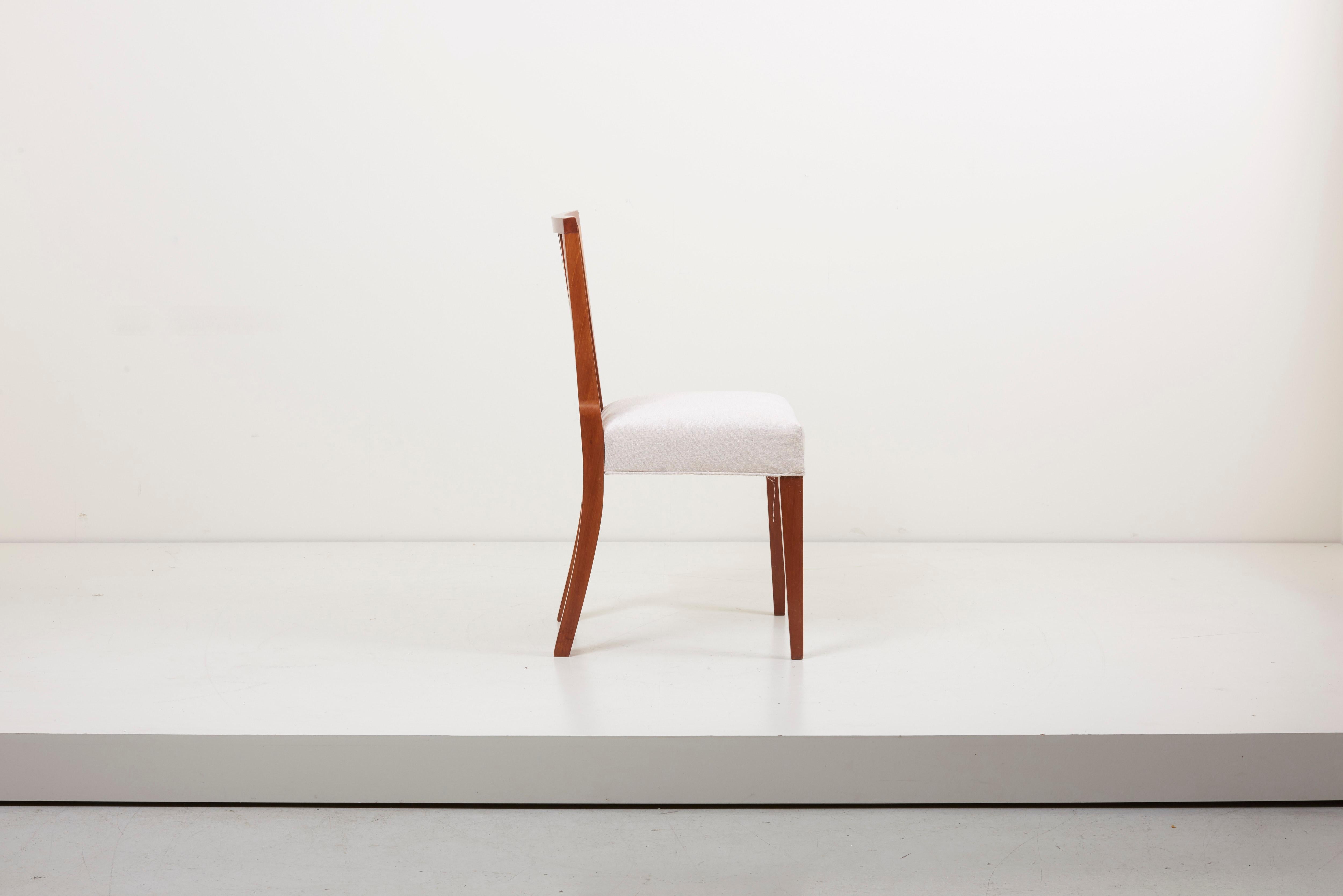 Newly Restored Set of 8 Lattice Back Dining Chairs Attributed to Paul T. Frankl 11