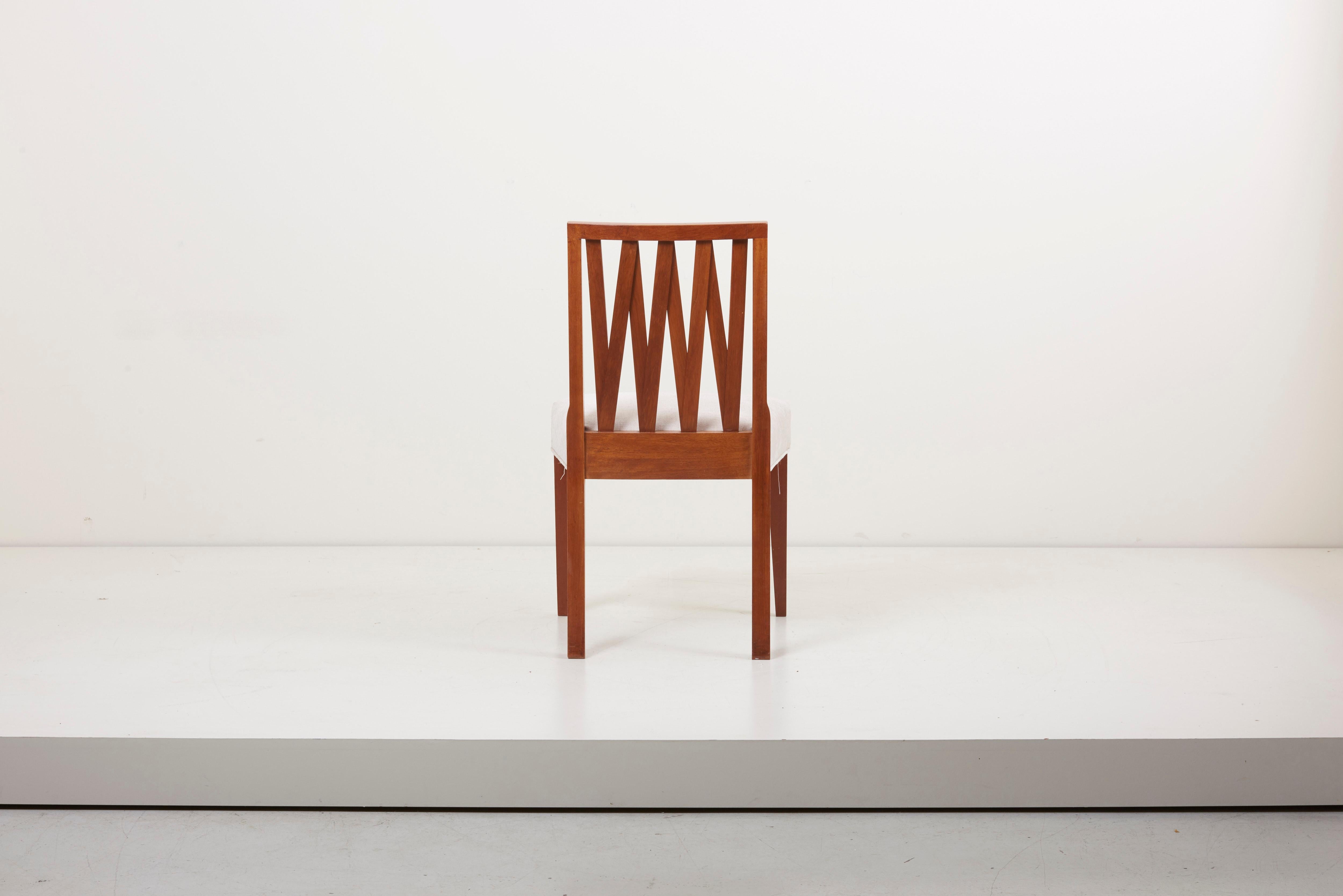 Newly Restored Set of 8 Lattice Back Dining Chairs Attributed to Paul T. Frankl 13