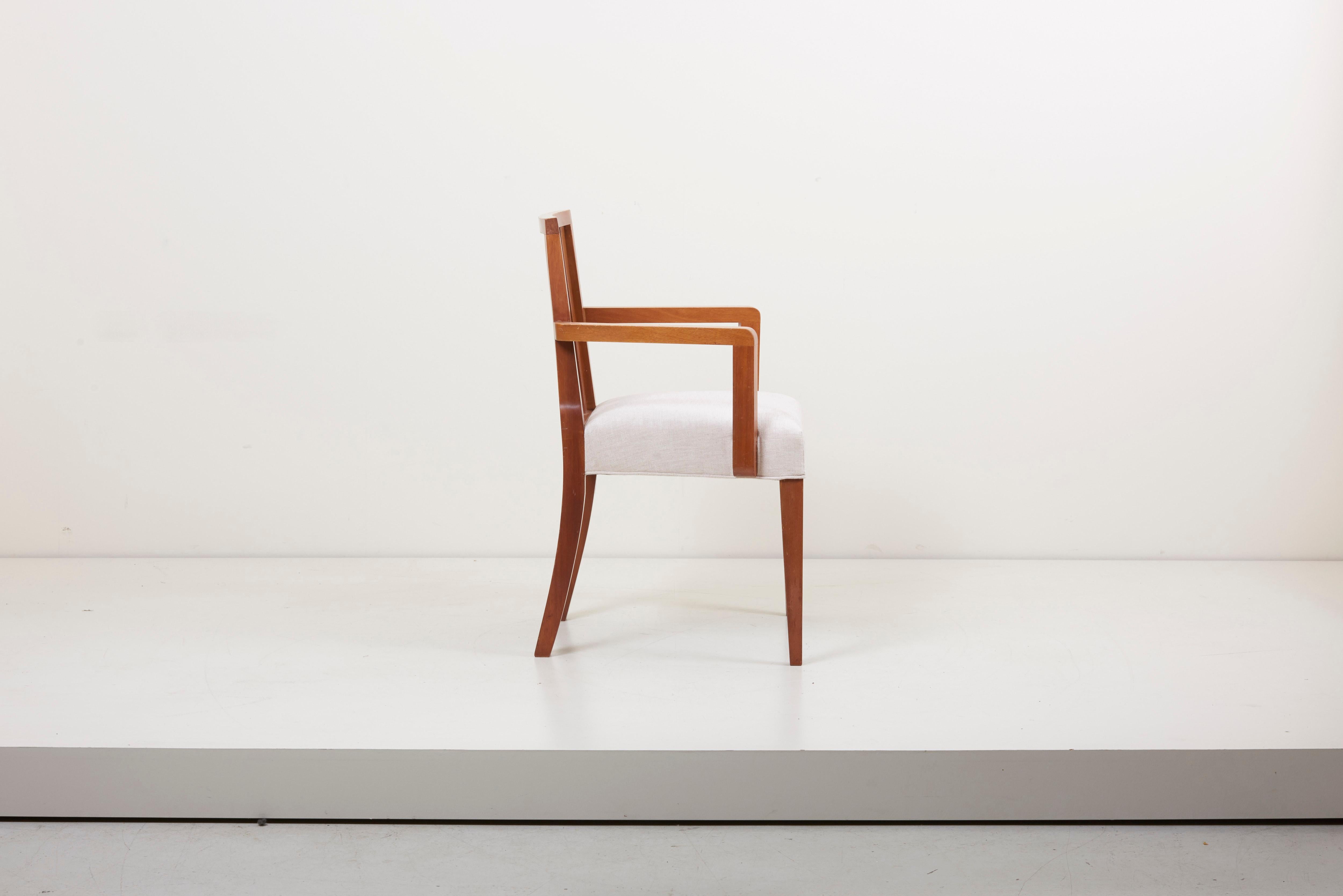 American Newly Restored Set of 8 Lattice Back Dining Chairs Attributed to Paul T. Frankl