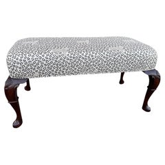 Newly Reupholstered Antique English Bench
