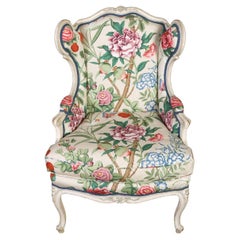 Newly Reupholstered Wingback Chair With Floral Cowtan & Tout Fabric