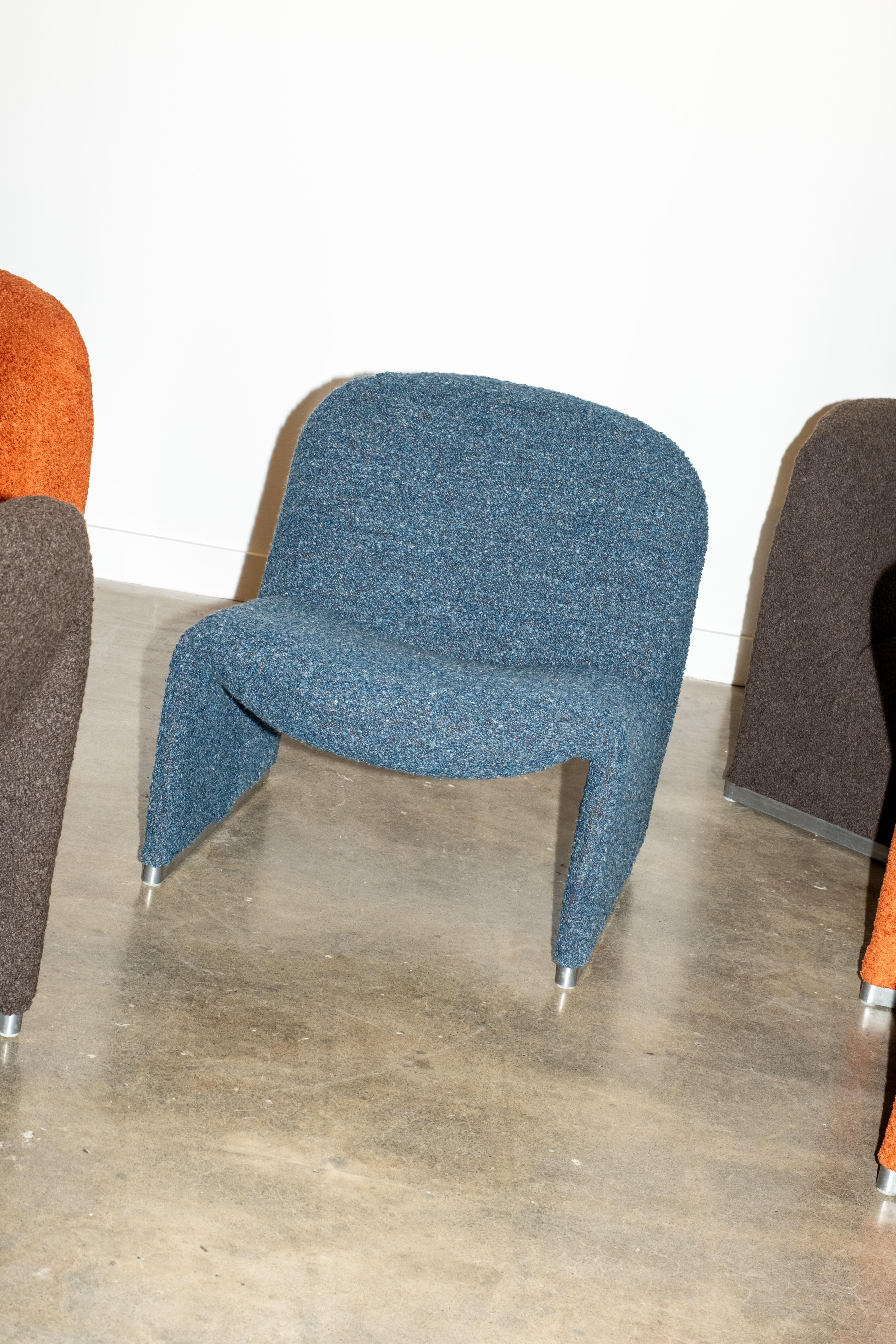 Silla Alky de los años 70 recién tapizada por Giancarlo Piretti para Artifort Tela en venta