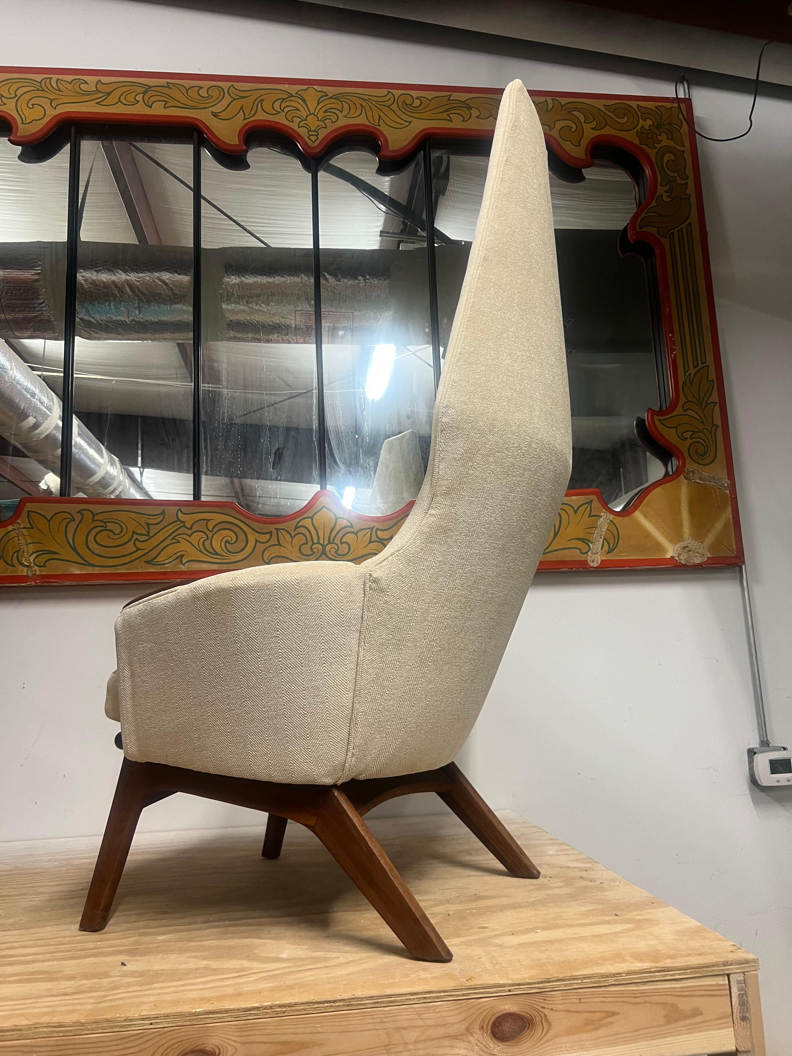 Newly Upholstered Adrian Pearsall High Back Lounge Chair craft associatesq For Sale 7