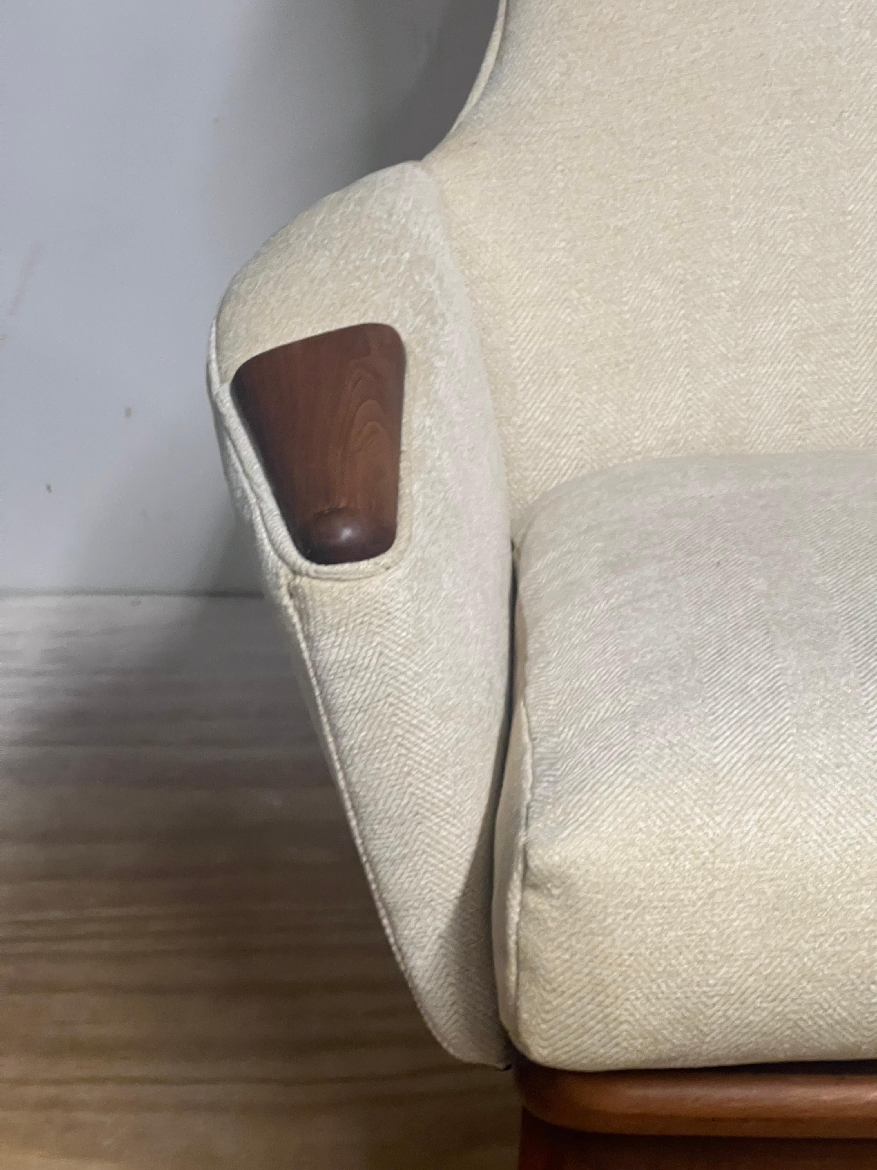 American Newly Upholstered Adrian Pearsall High Back Lounge Chair craft associatesq For Sale