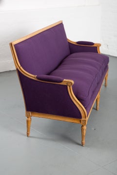 Newly Upholstered Carved Wood Louis XVI Style Canape