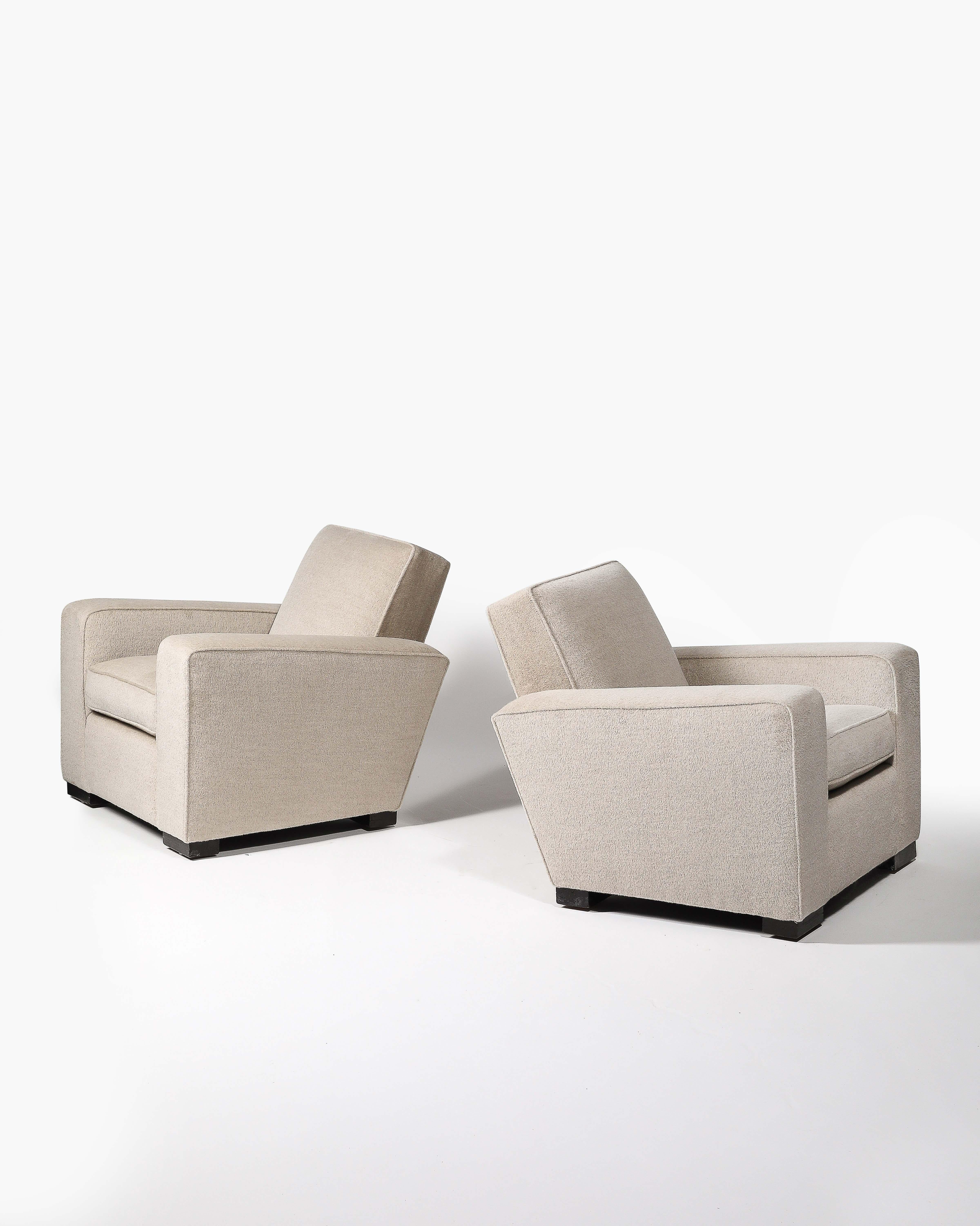 Sedie Club/Lounge appena imbottite di Jacques Adnet, Francia, C.C. 1940 in vendita 4