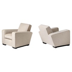 Sedie Club/Lounge appena imbottite di Jacques Adnet, Francia, C.C. 1940 Sedie Club/Lounge appena imbottite di Jacques Adnet, Francia, C.C. 1940