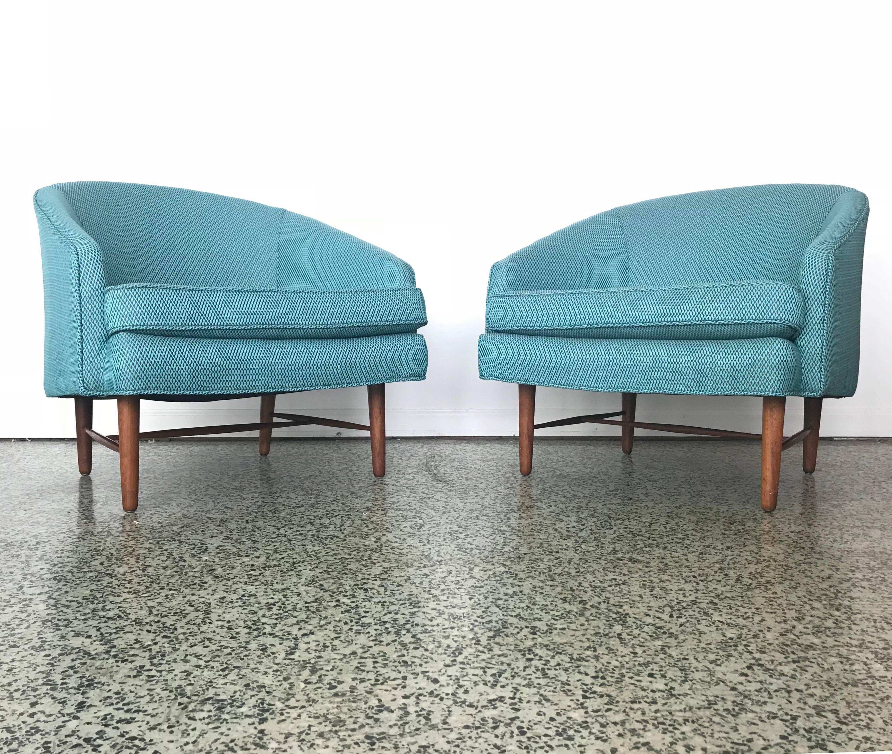Mid-Century Modern Newly Upholstered Danish Modern Lounge Chairs