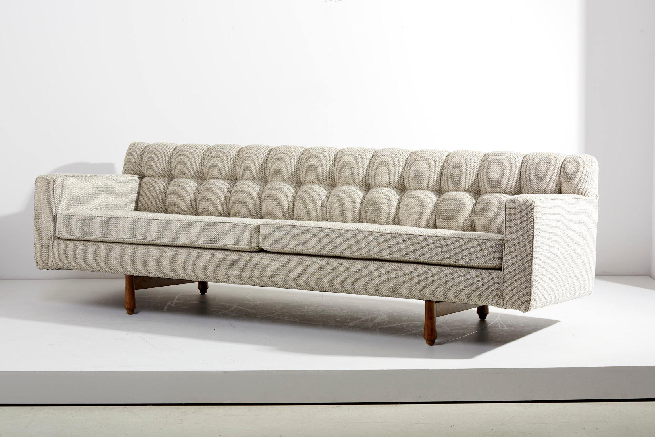 Fabric Newly Upholstered Edward Wormley Sofa for Dunbar, USA, 1960s