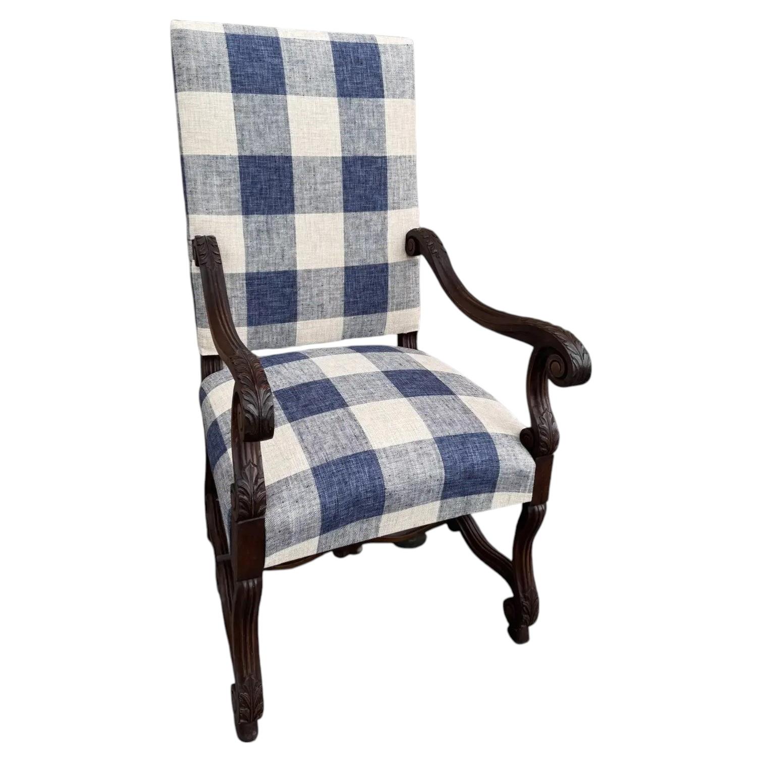 Newly Upholstered English Arm Chair