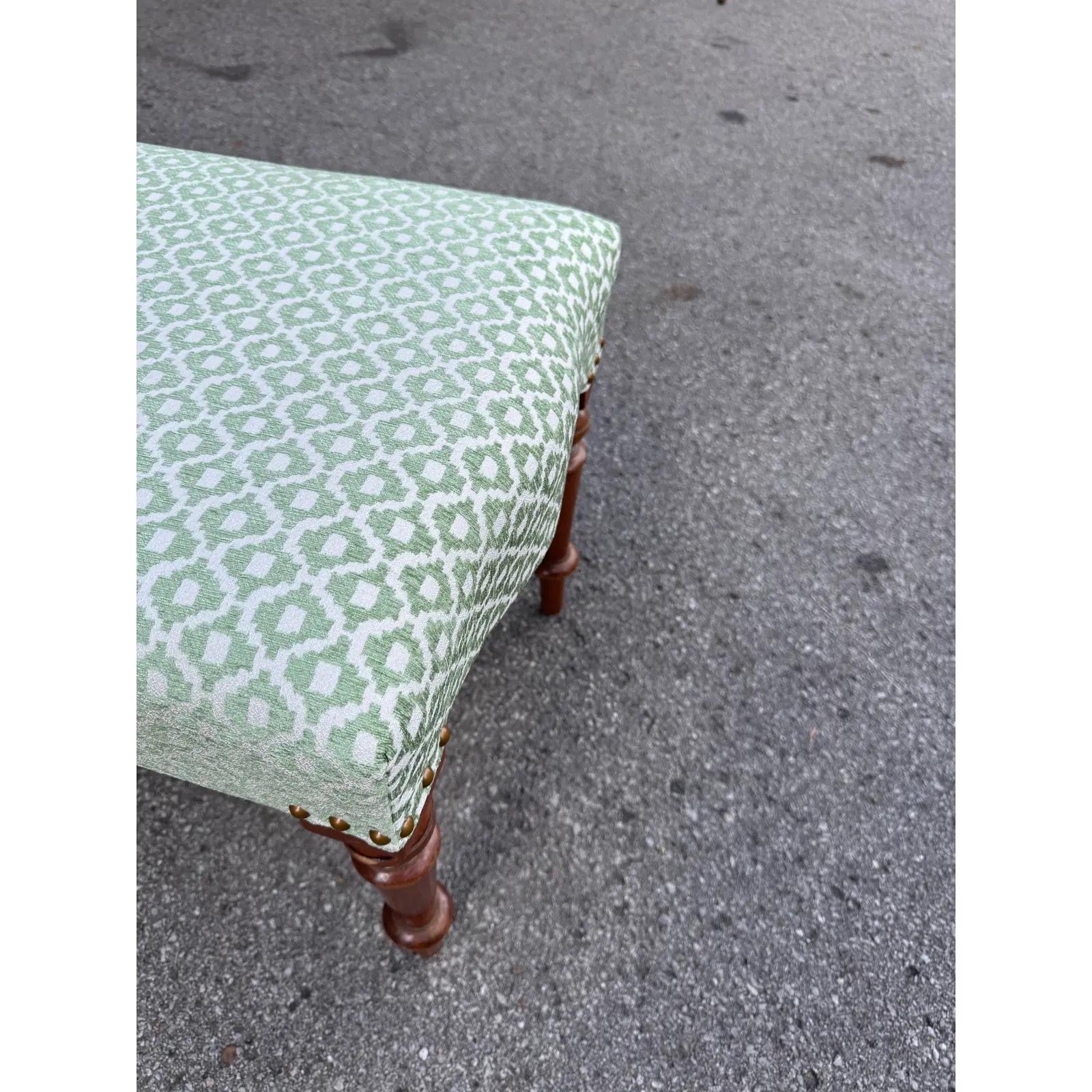 Newly Upholstered English Bench For Sale 1