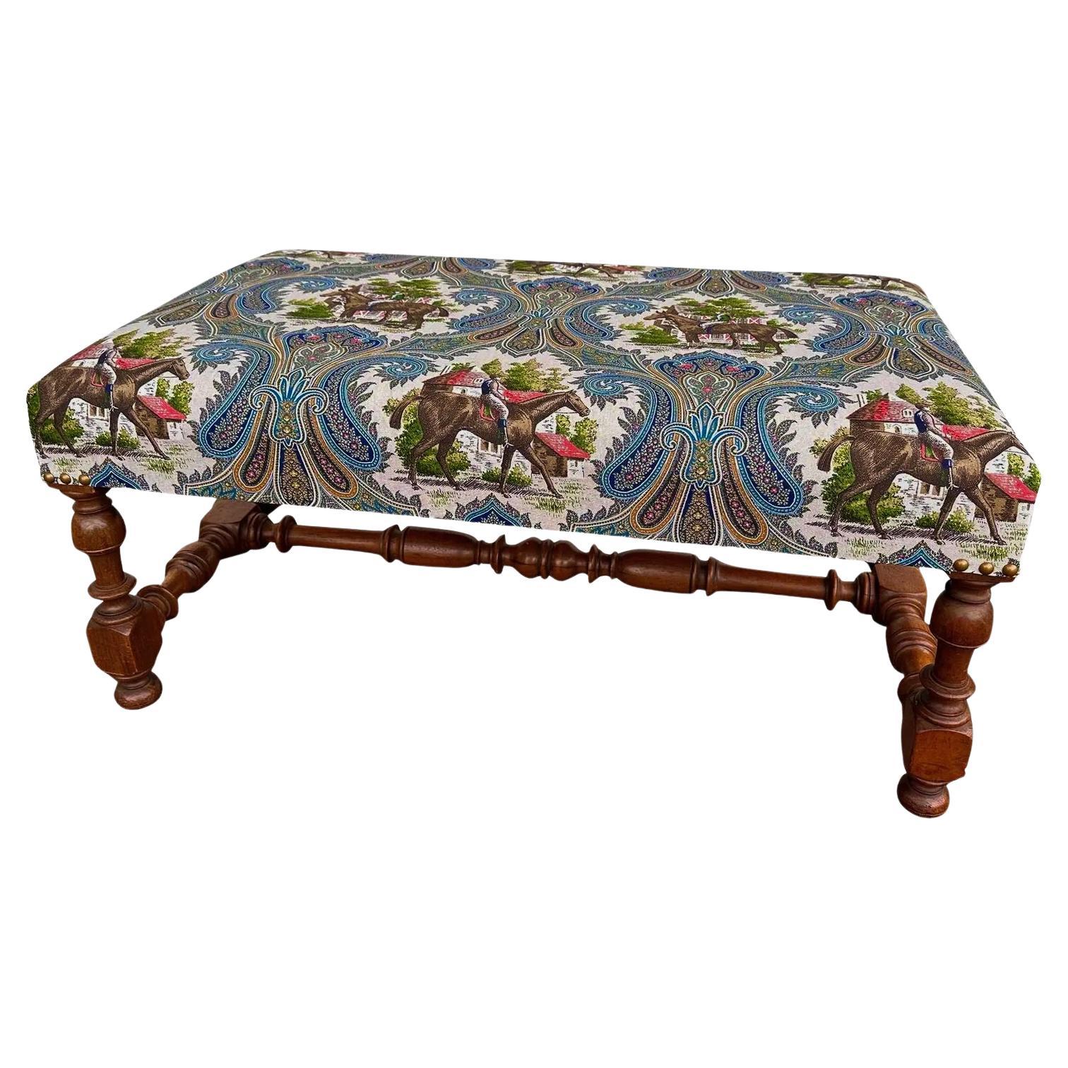 Newly upholstered English Bench
