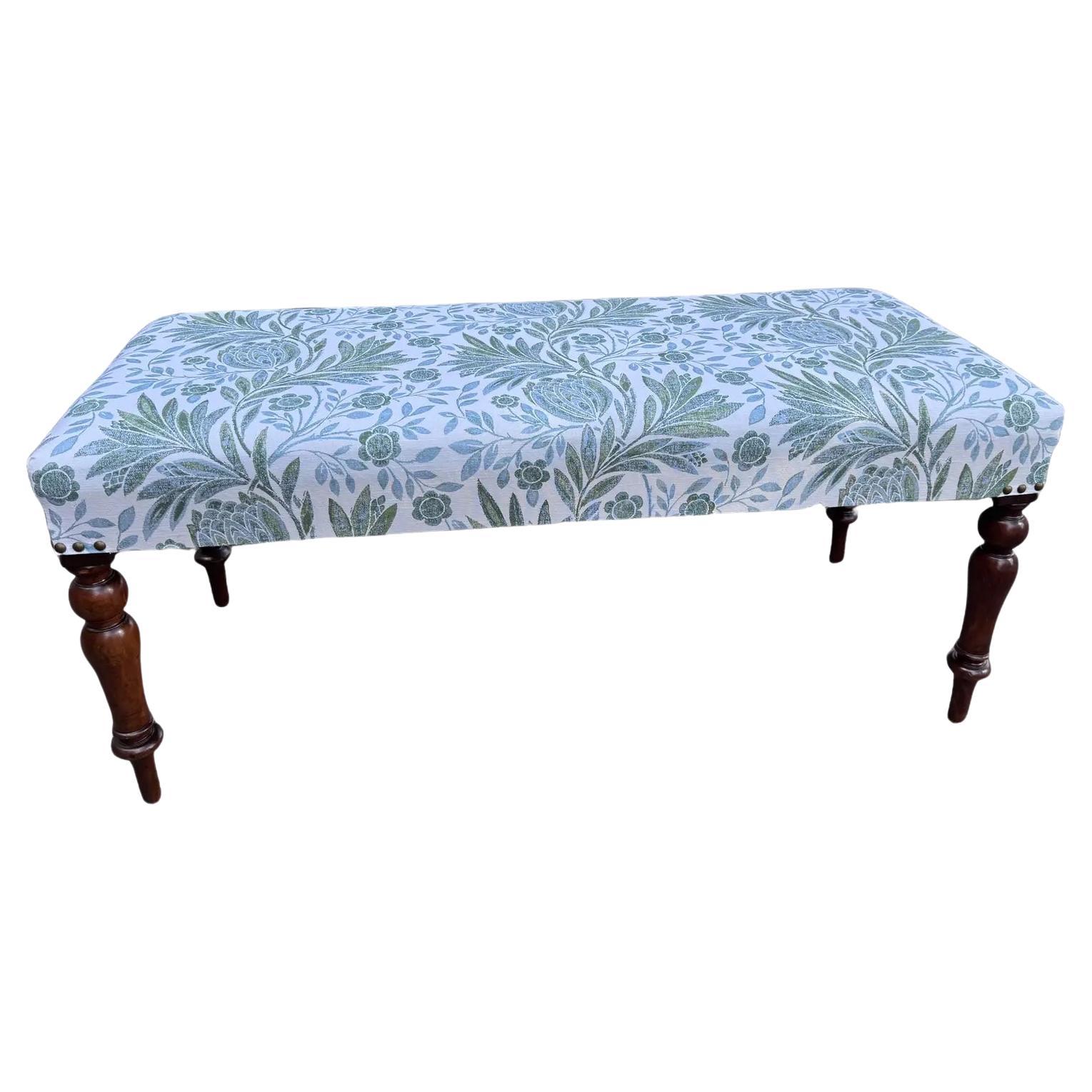 Newly Upholstered English Bench