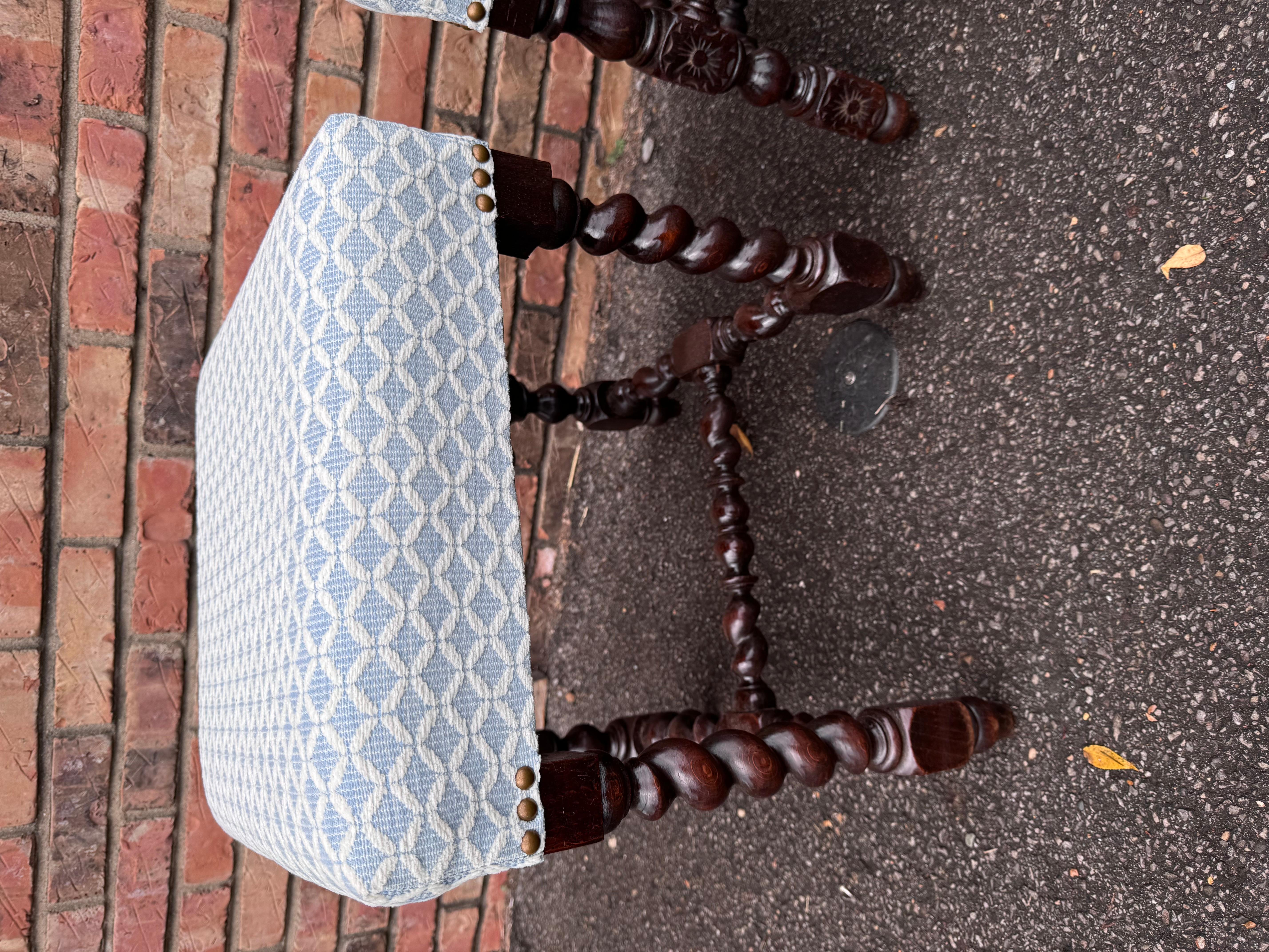 Newly Upholstered English Benches For Sale 1