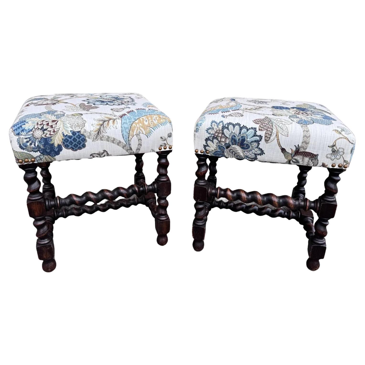 Newly Upholstered English Benches For Sale