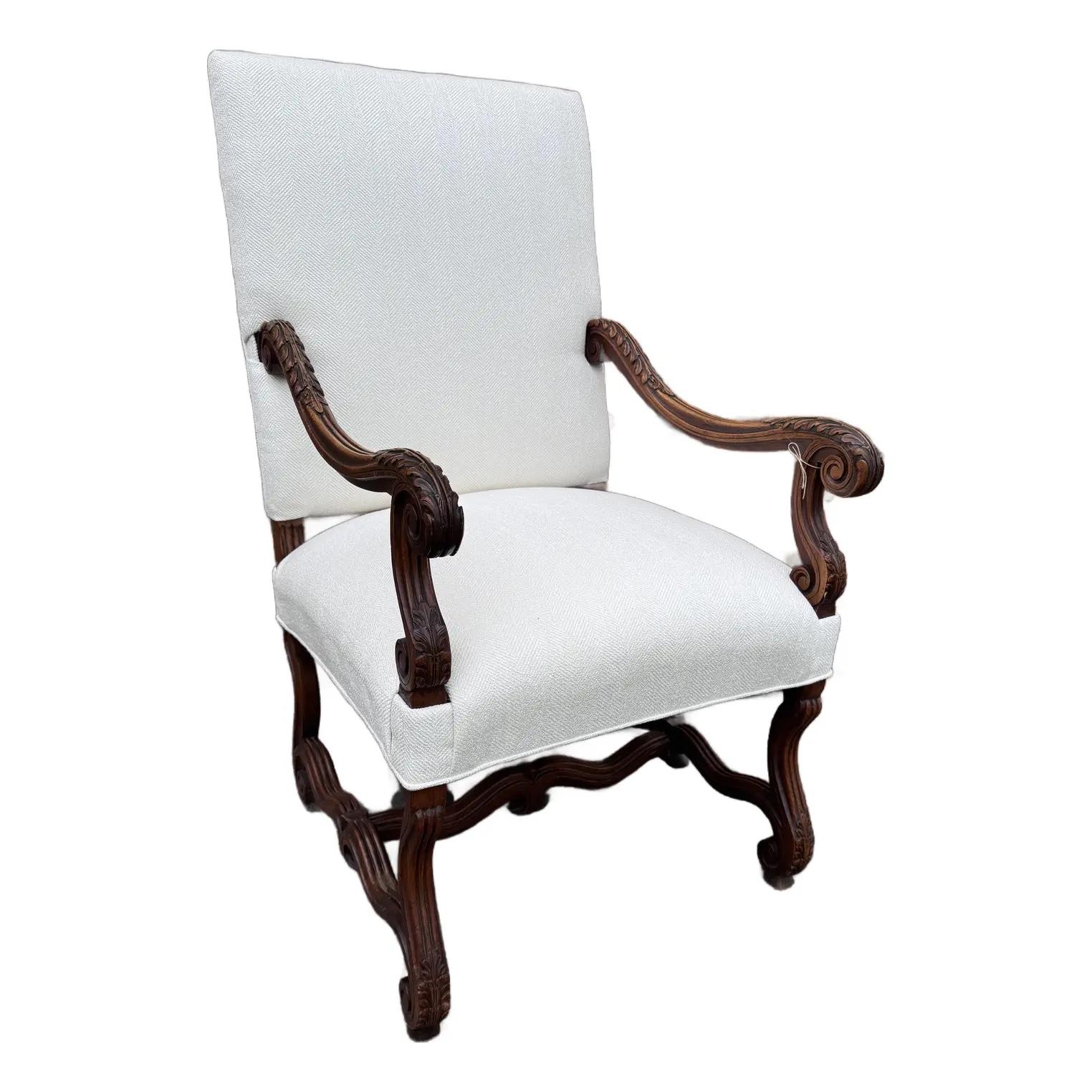 Neu gepolsterter englischer Jacobean-Esszimmerstuhl im Angebot 5
