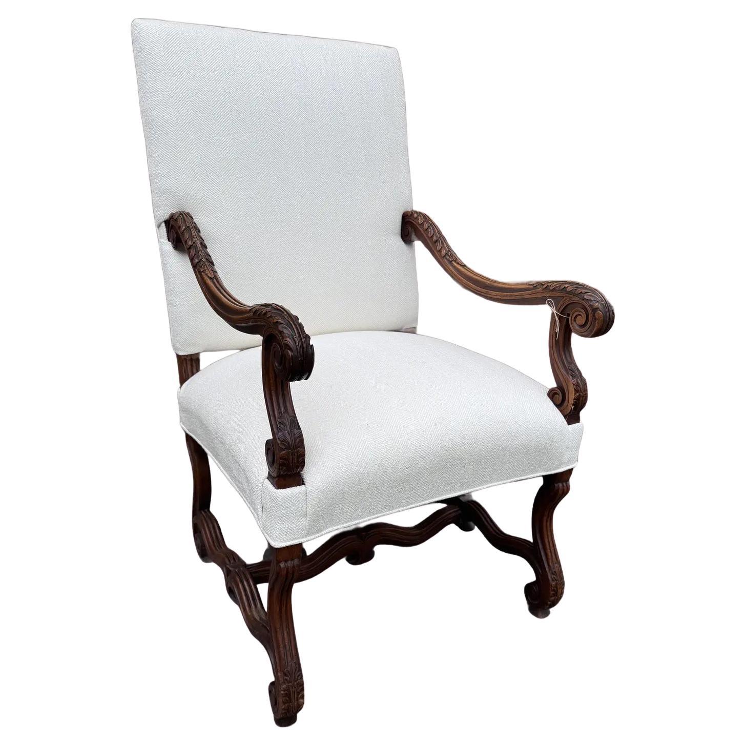 Newly Upholstered English Jacobean Dining Chair
