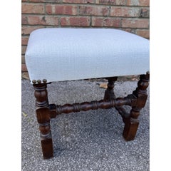 Newly Upholstered English Stool