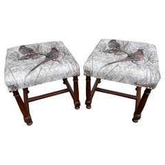 Newly  Upholstered English Stools