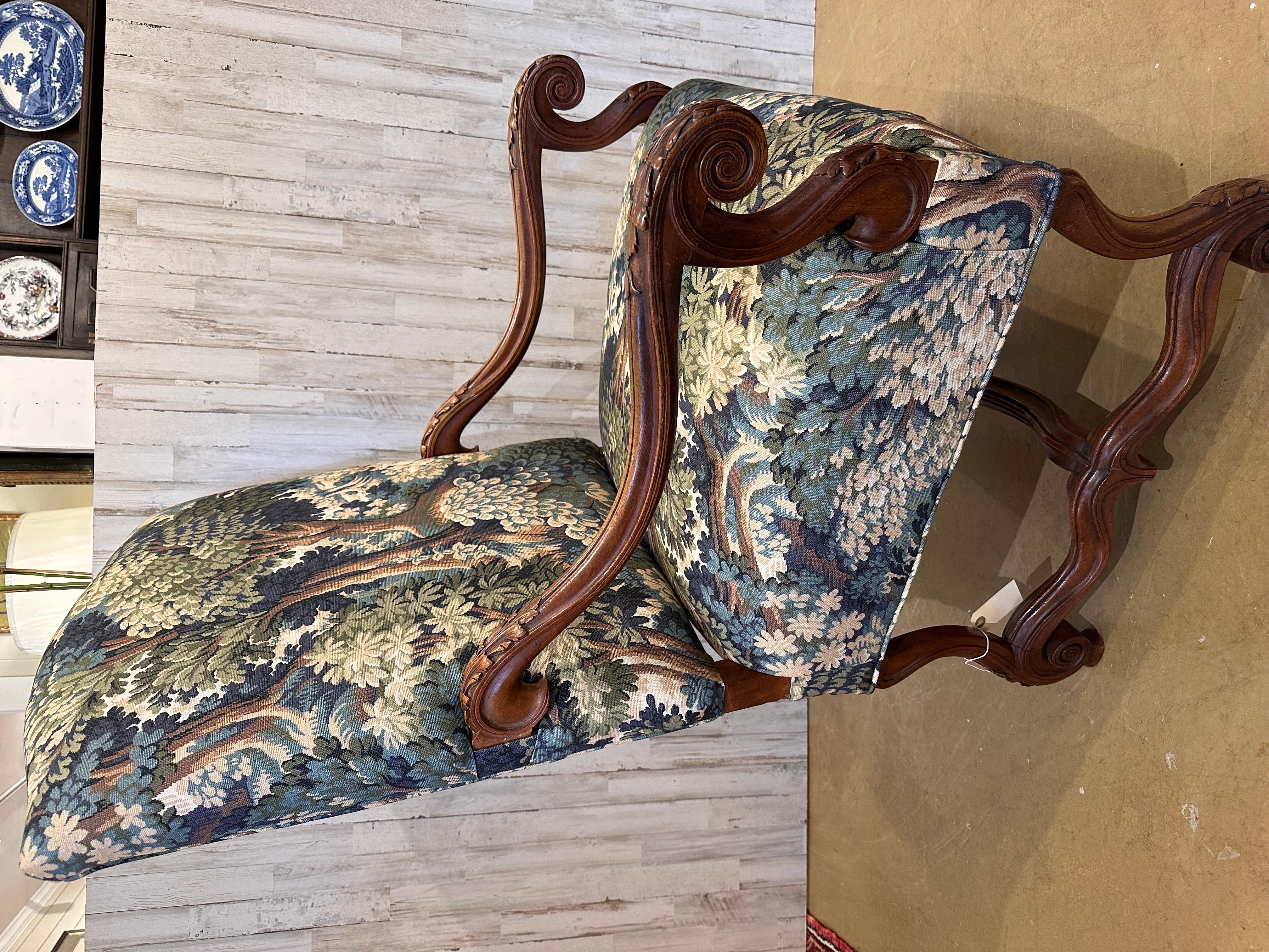Newly Upholstered French Arm Chair For Sale 6
