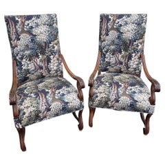 Newly Upholstered French Arm Chairs
