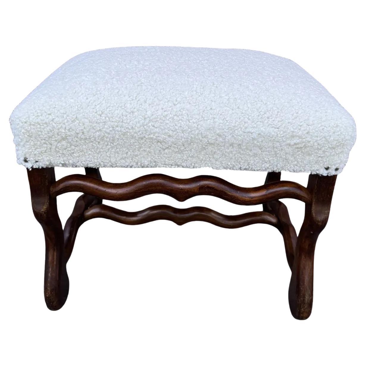 Newly Upholstered French Bench For Sale