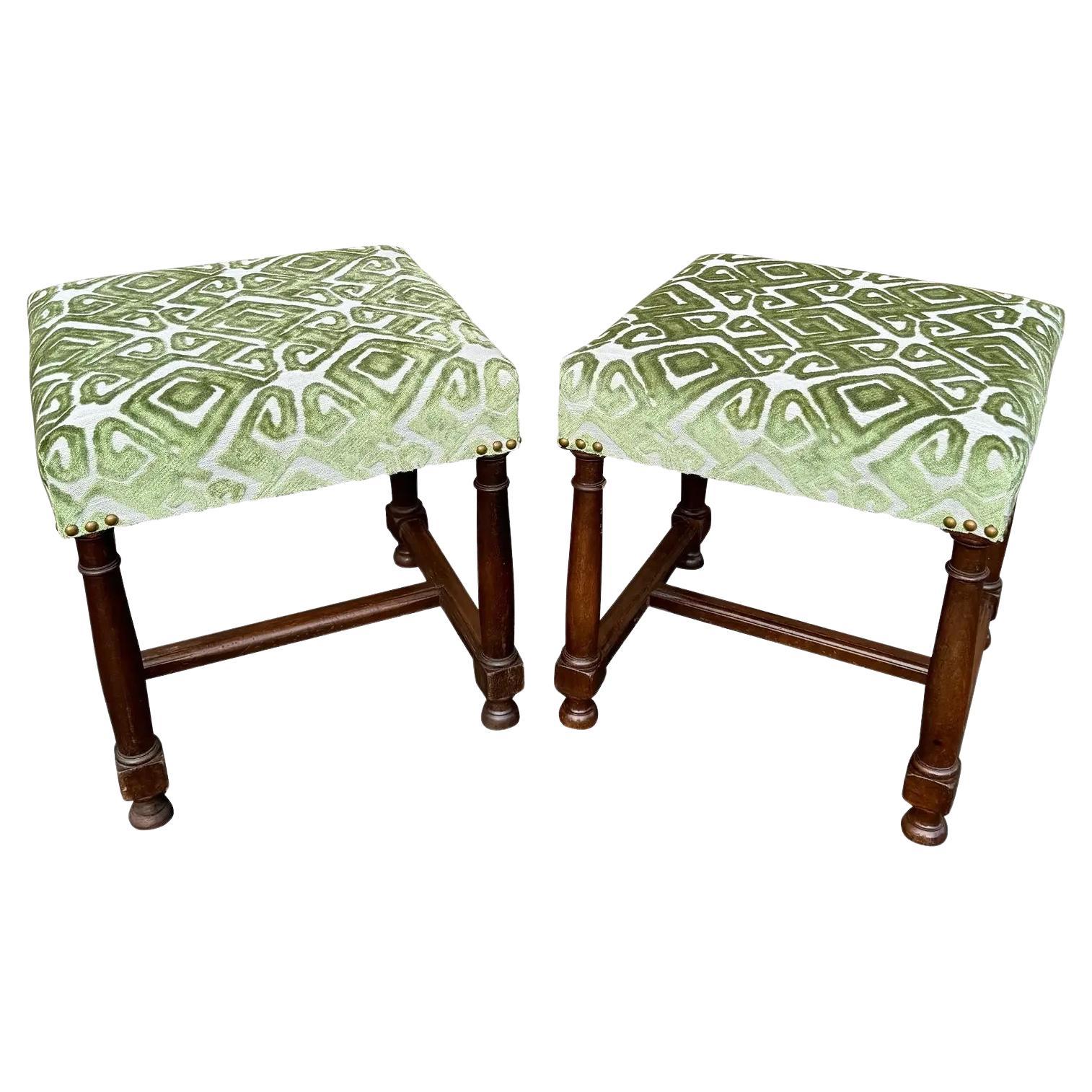 Newly Upholstered French Benches