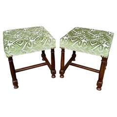 Antique Newly Upholstered French Benches