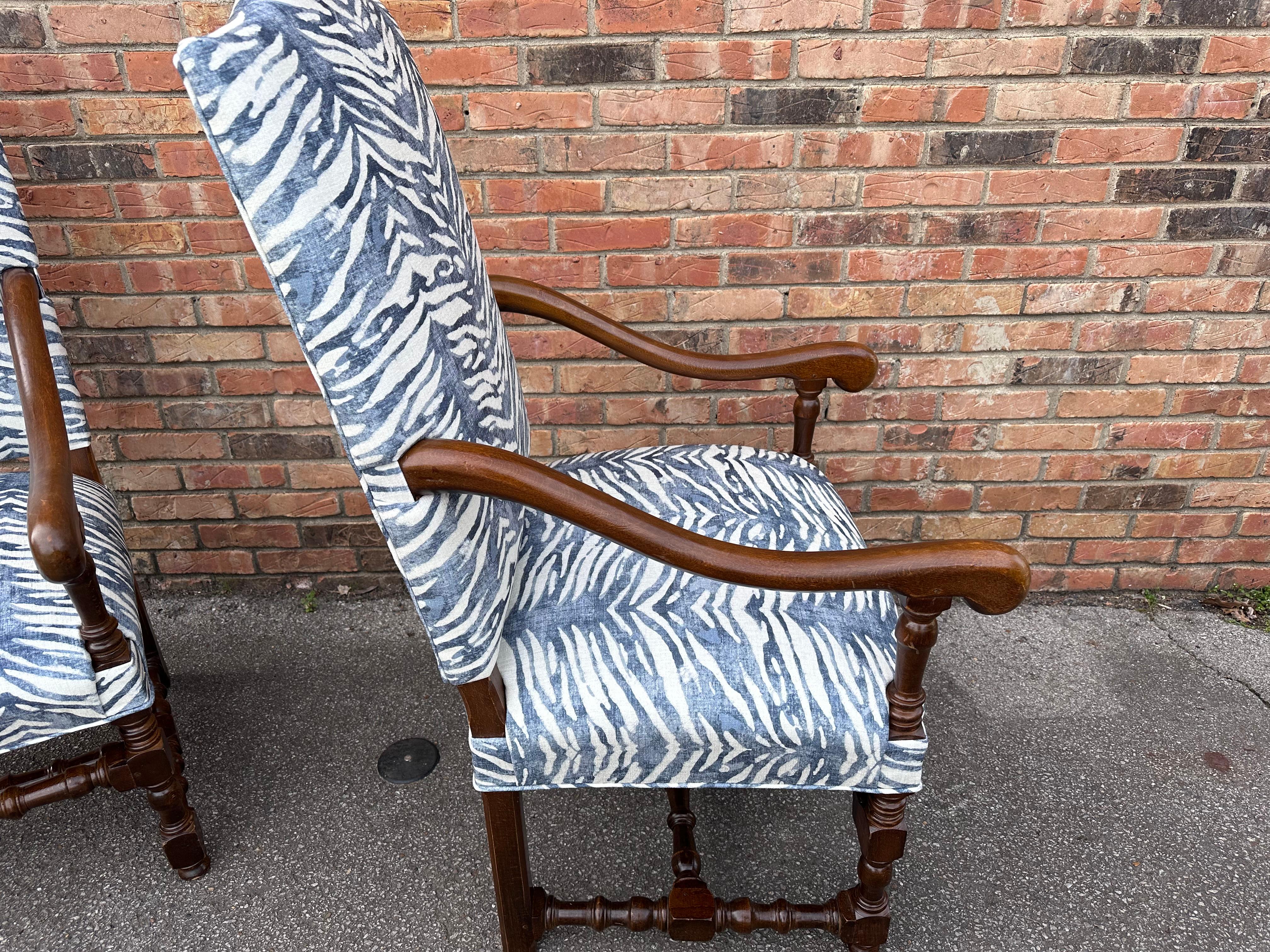Newly Upholstered French Chairs For Sale 5