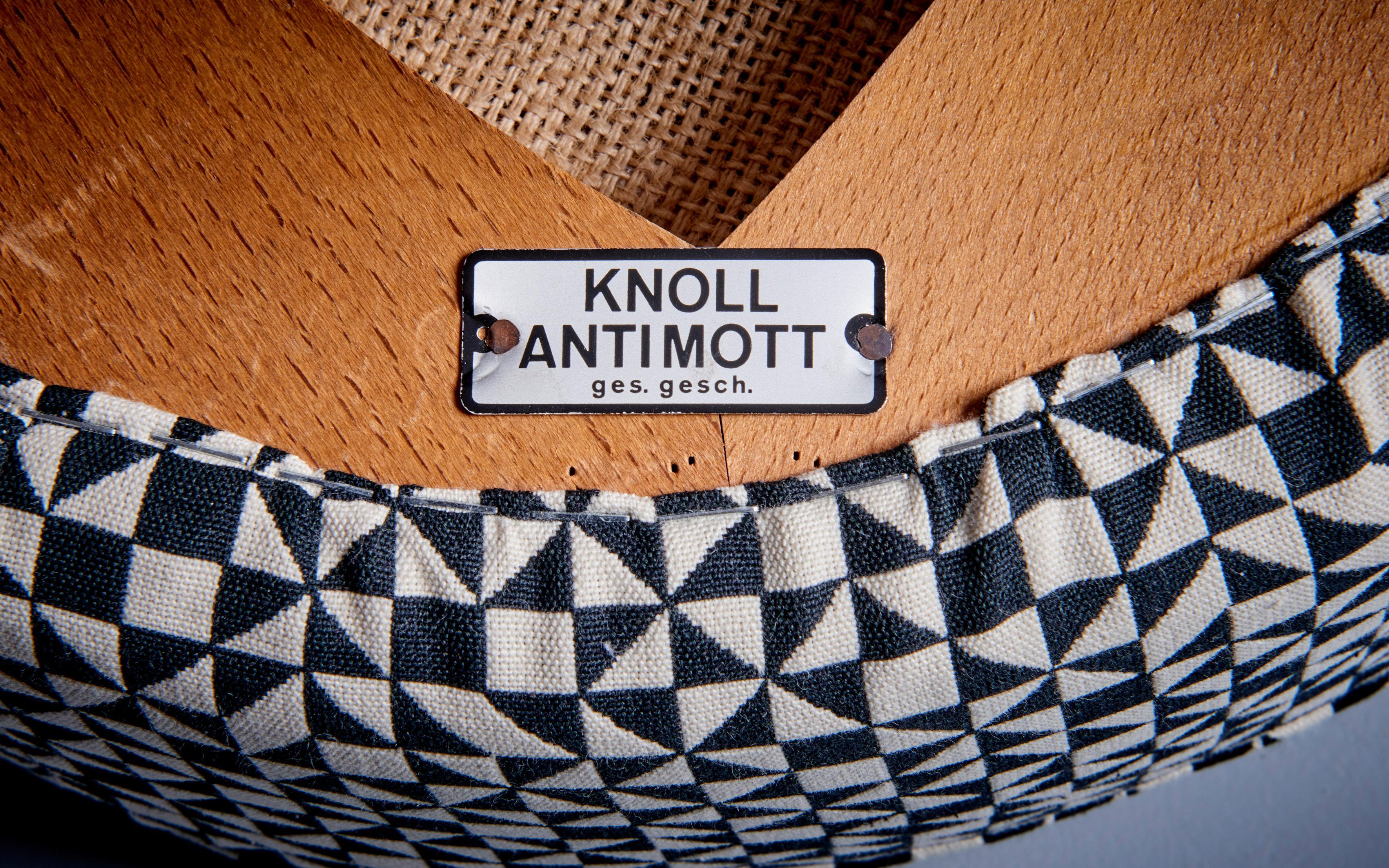 German Newly upholstered Knoll Antimott Stool, 1960s