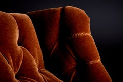 New upholstered Lounge Chairs in Mohair USA - 1960s curated by Dan O' Kelly