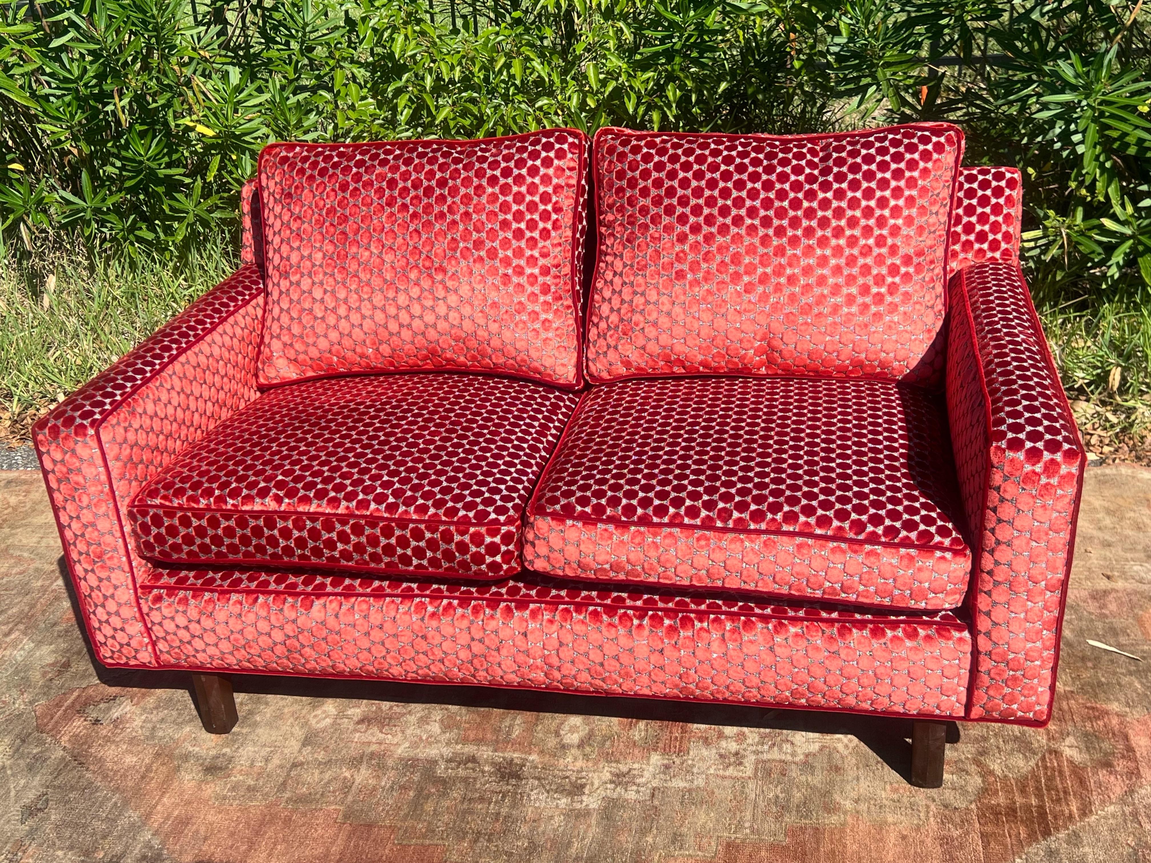 Mid-Century moderno Divano con divano imbottito di Edward Wormley per Dunbar in vendita