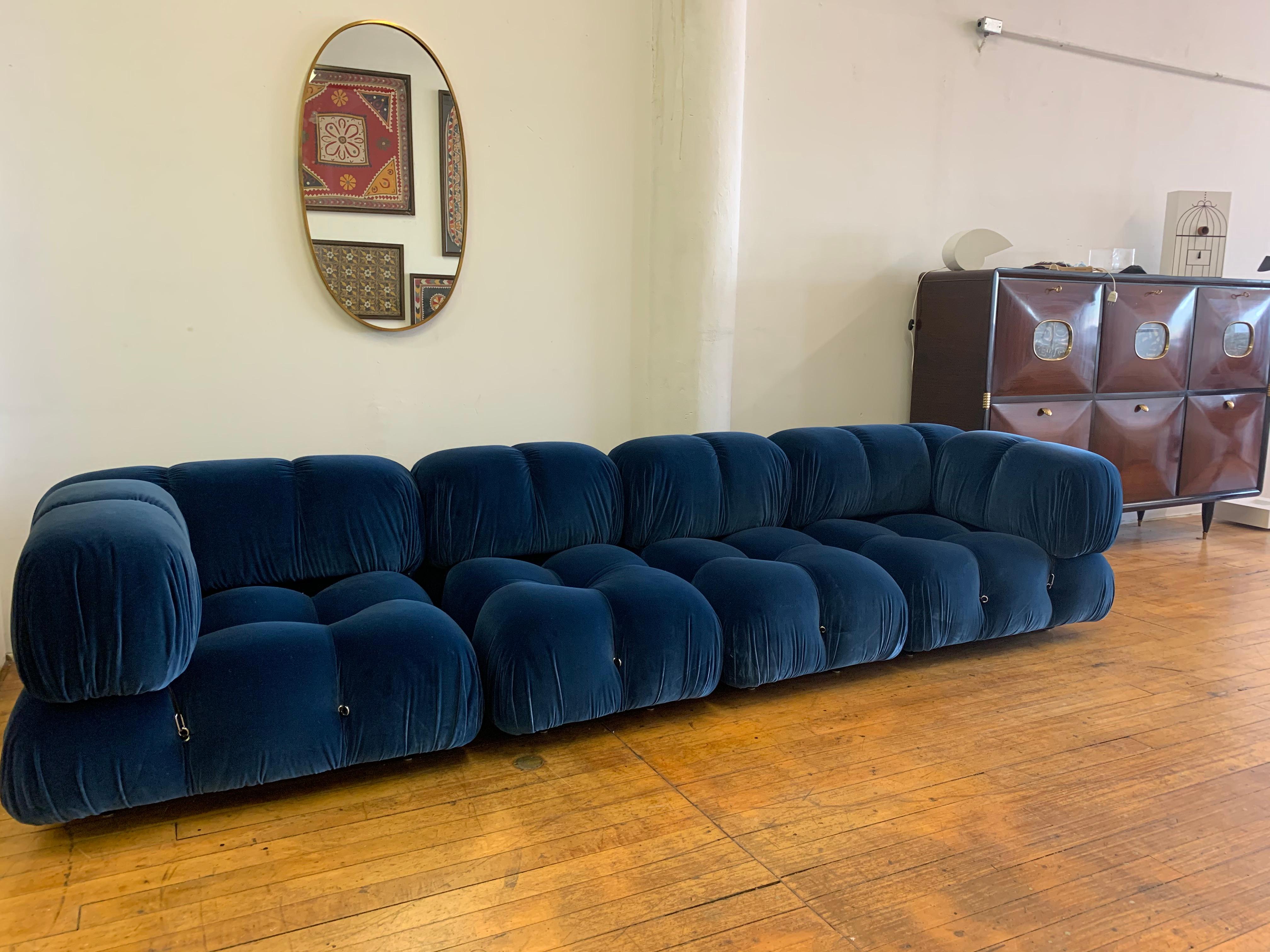20th Century Newly Upholstered Mario Bellini 'Camaleonda' Sofa, 1970s For Sale