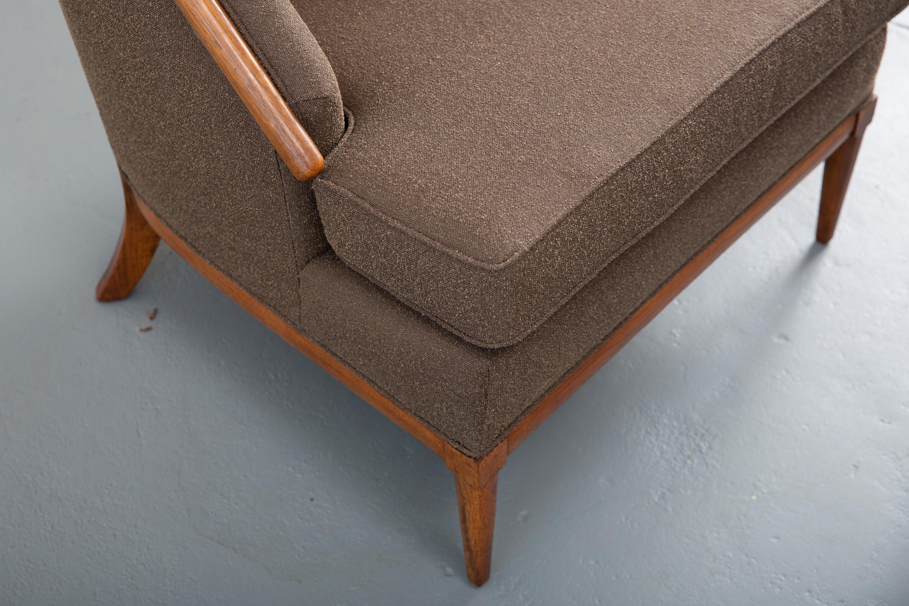 Newly Upholstered Mid-Century Modern Lounge Chair Attributed to Widdicomb 1