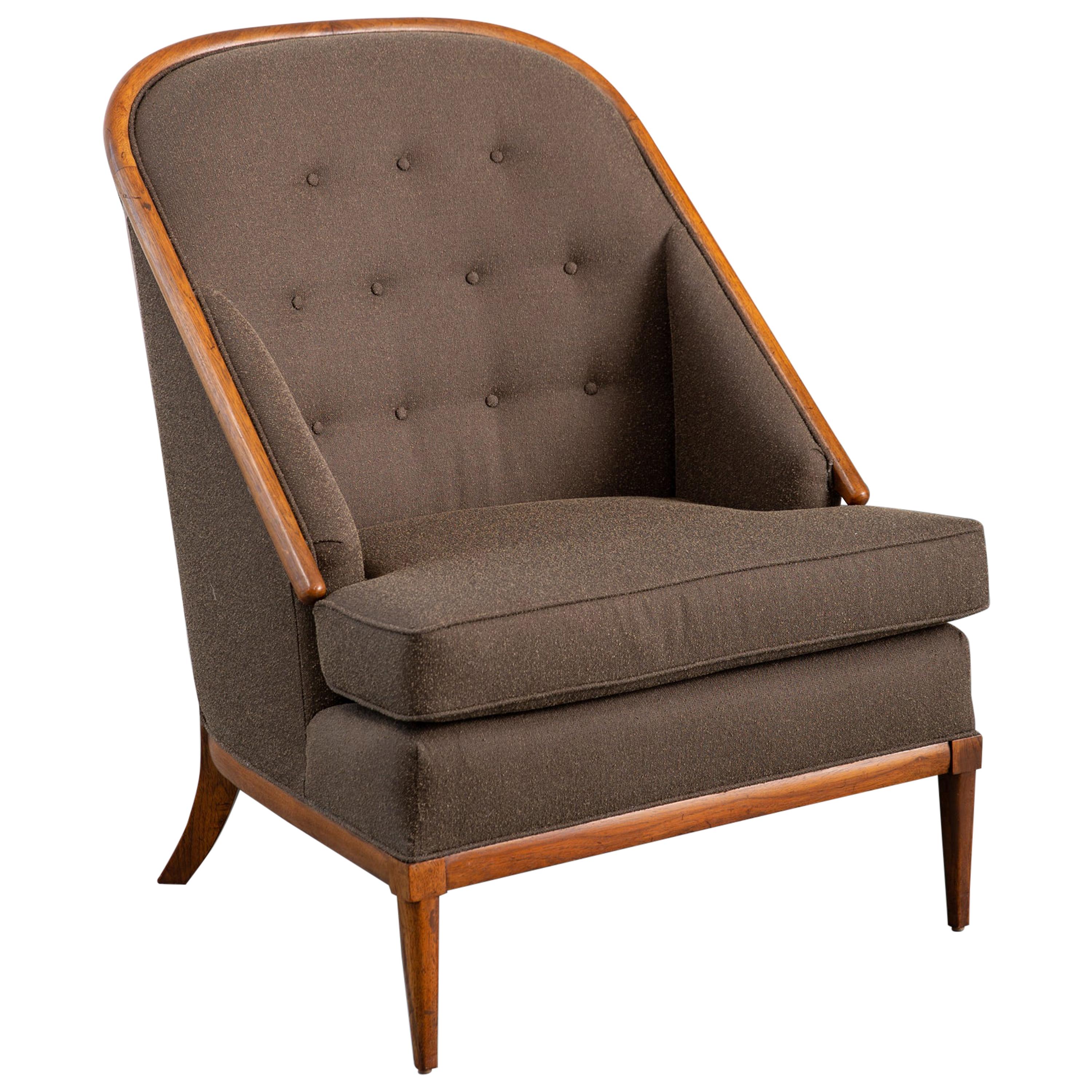 Newly Upholstered Mid-Century Modern Lounge Chair Attributed to Widdicomb