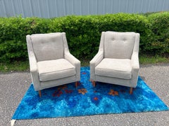 Newly Upholstered Paul McCobb Style Lounge Chairs - a Pair