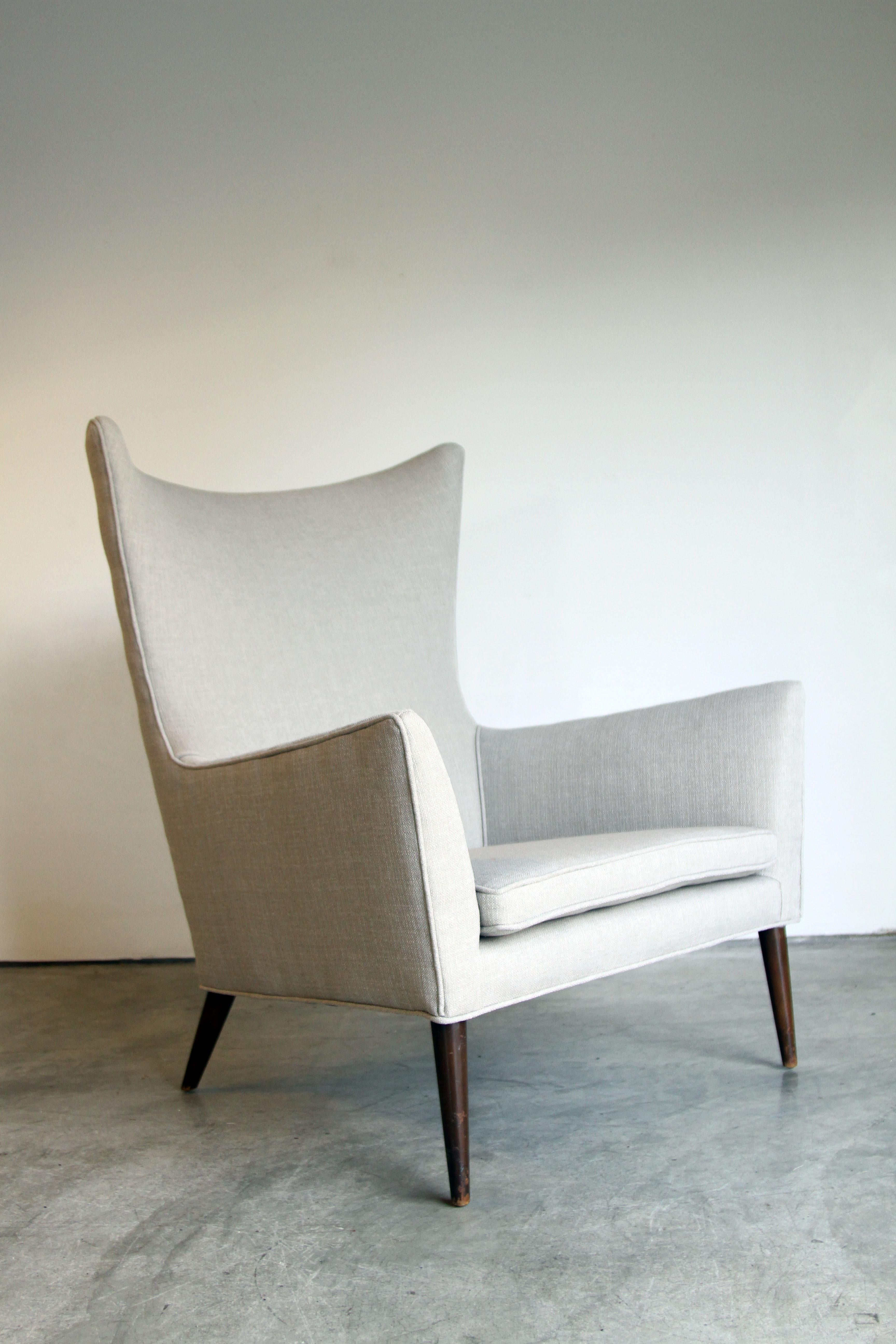 Newly Upholstered Paul McCobb Wingback Chair 9