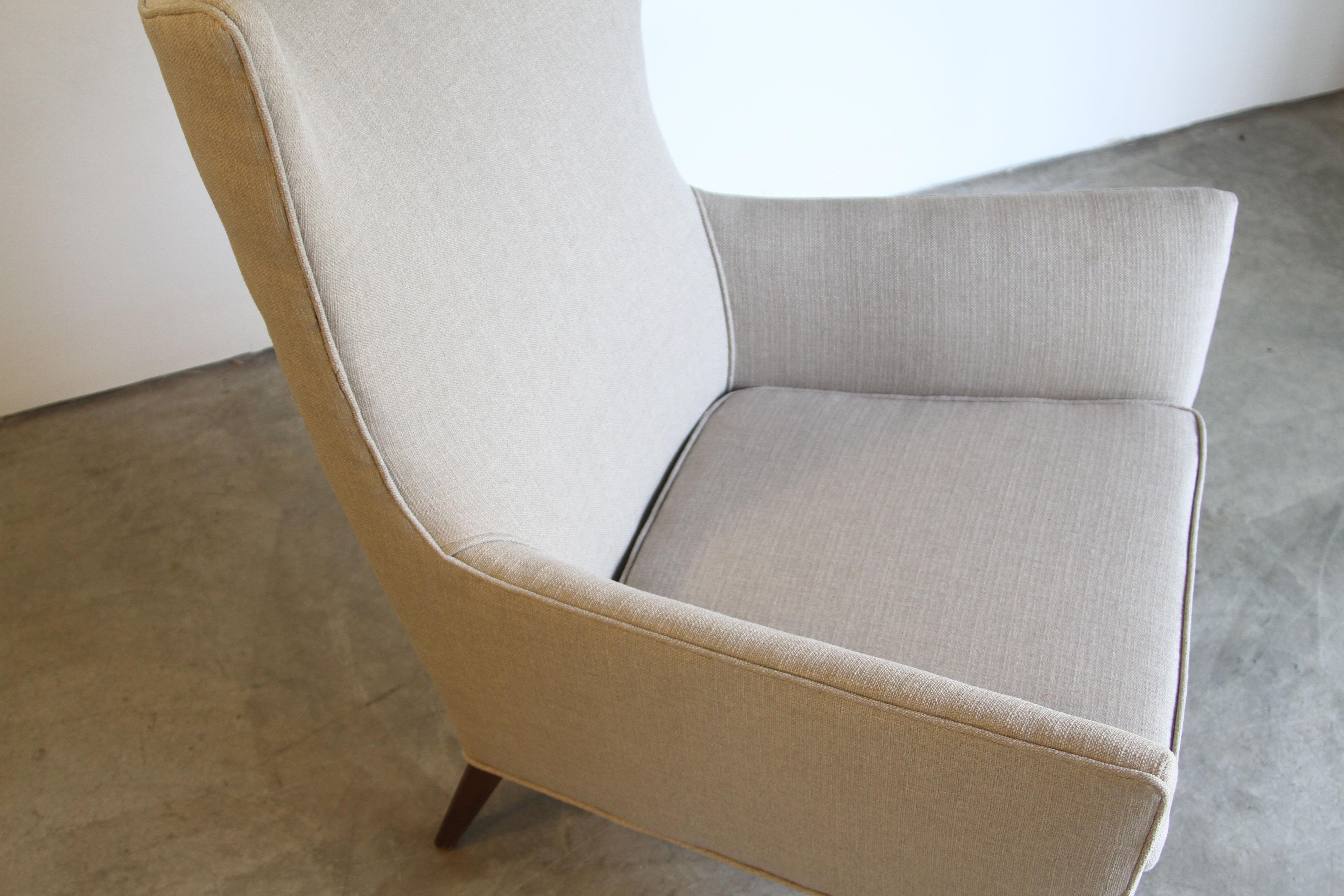 Newly Upholstered Paul McCobb Wingback Chair 2