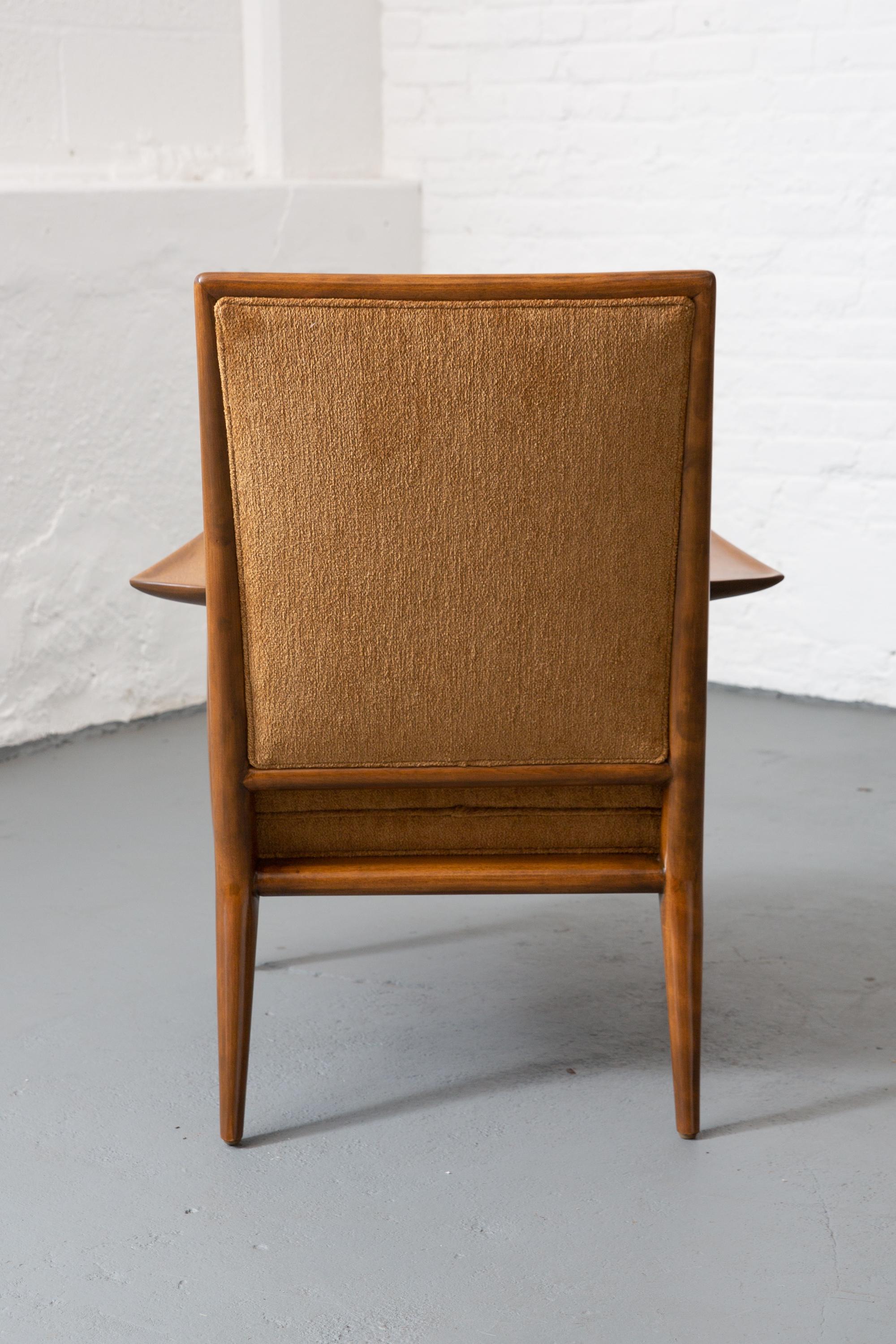 American Newly Upholstered Rare T.H. Robsjohn-Gibbings Model 1716 for Widdicomb Armchair 