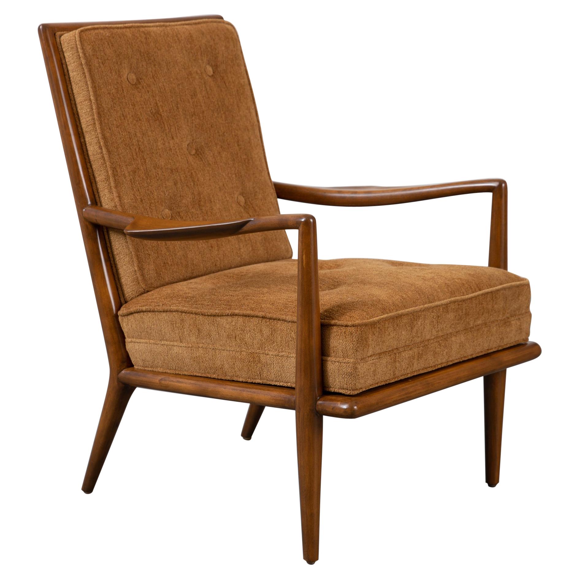 Newly Upholstered Rare T.H. Robsjohn-Gibbings Model 1716 for Widdicomb Armchair 