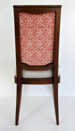 Newly Upholstered Set of 8 Art Deco Dining Chairs From a South Florida Estate