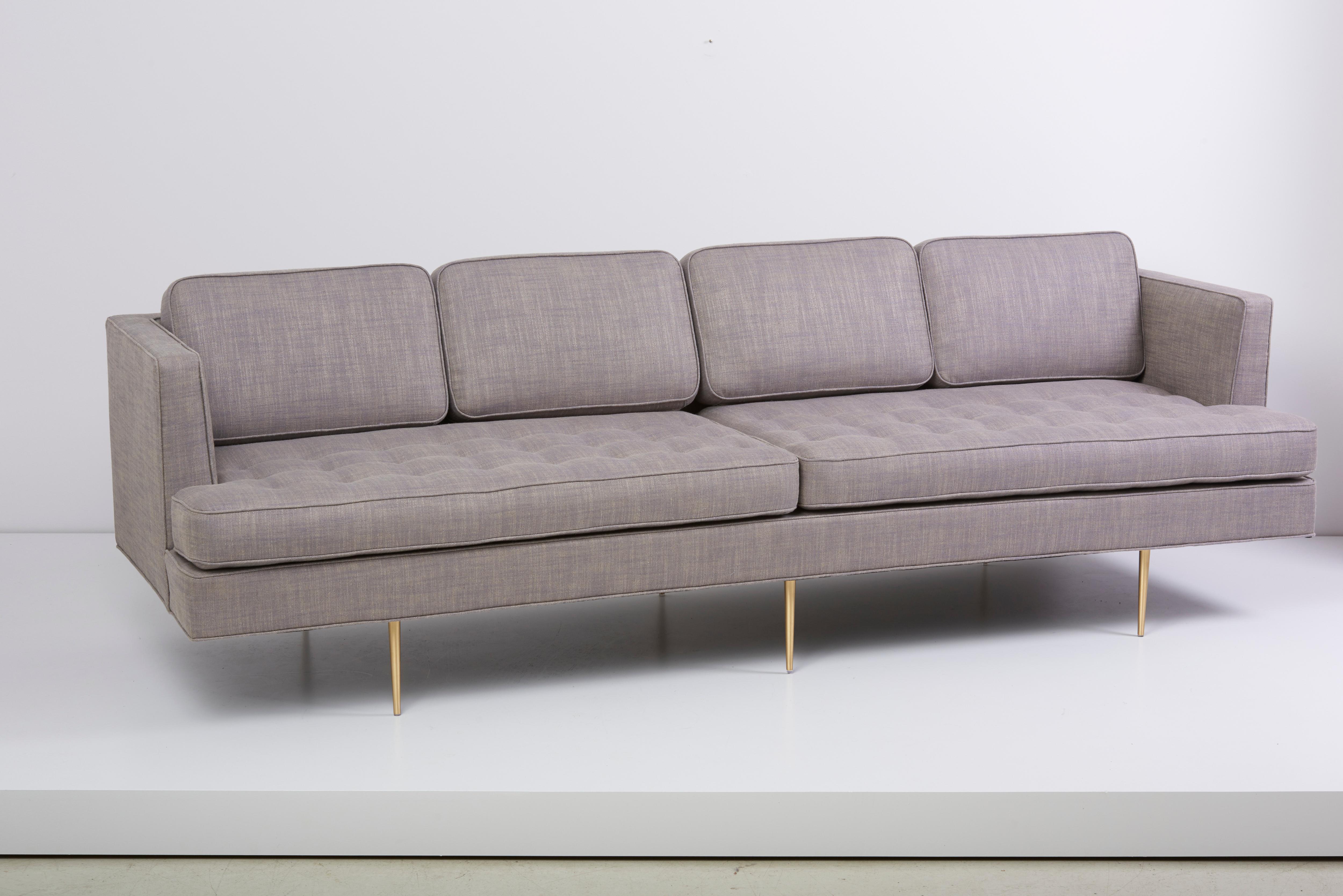 Mid-Century Modern Newly Upholstered Sofa 4906 with Lounge Chair by Edward Wormley for Dunbar, US