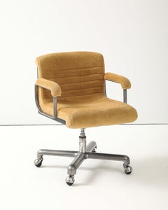 Newly Upholstered Swivel Desk Chair by Ettore Sottsass, Italy, c. 1970