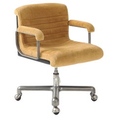 Newly Upholstered Swivel Desk Chair by Ettore Sottsass, Italy, c. 1970