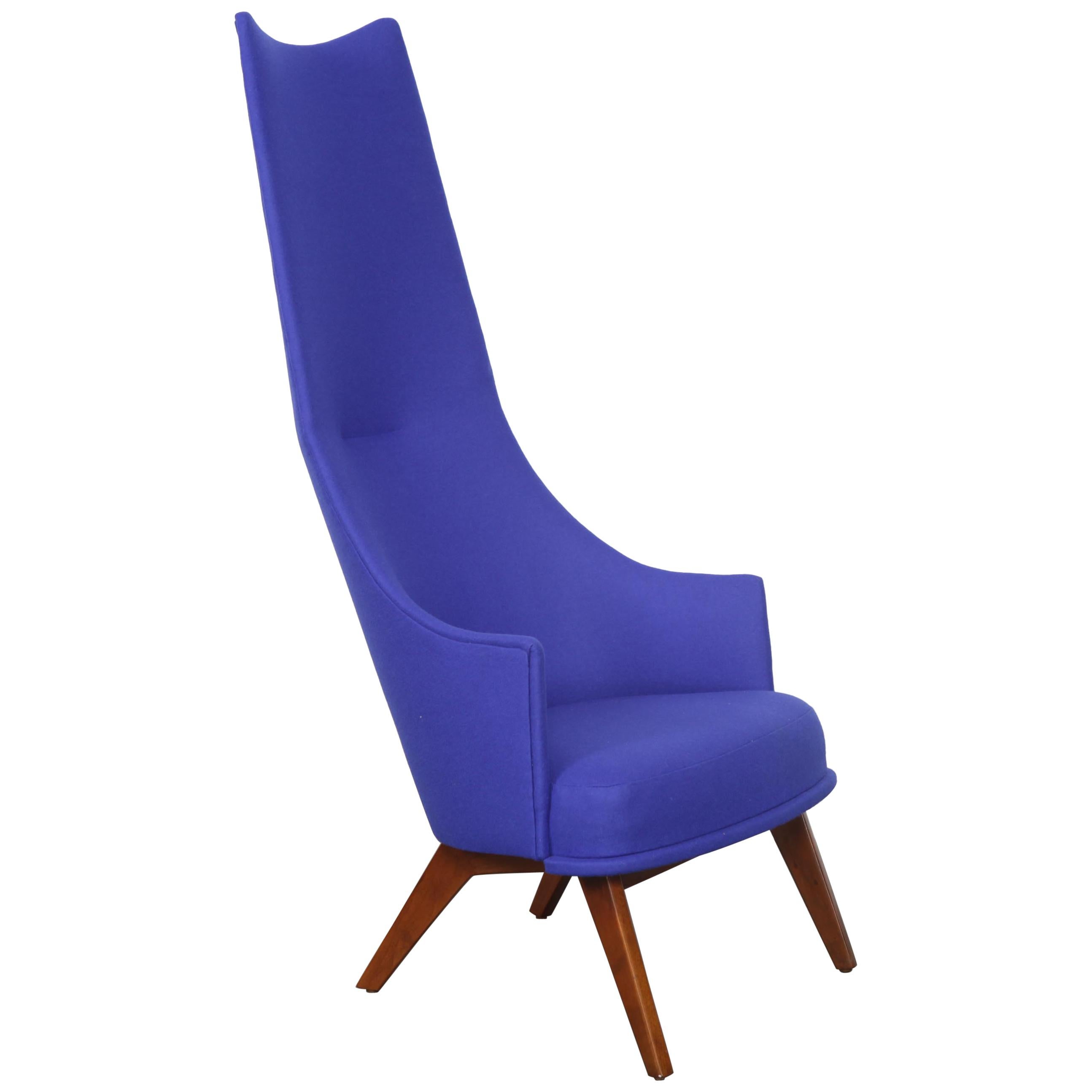 Newly Upholstered Tall Back Lounge Chair by Adrian Pearsall For Sale