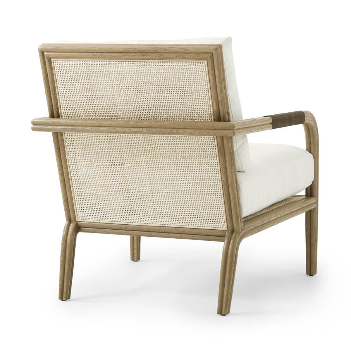 Organic Modern Newport Coastal Armchair For Sale