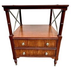 Newport Collection Dry Bar Mahogany End Side Table Multi-purpose